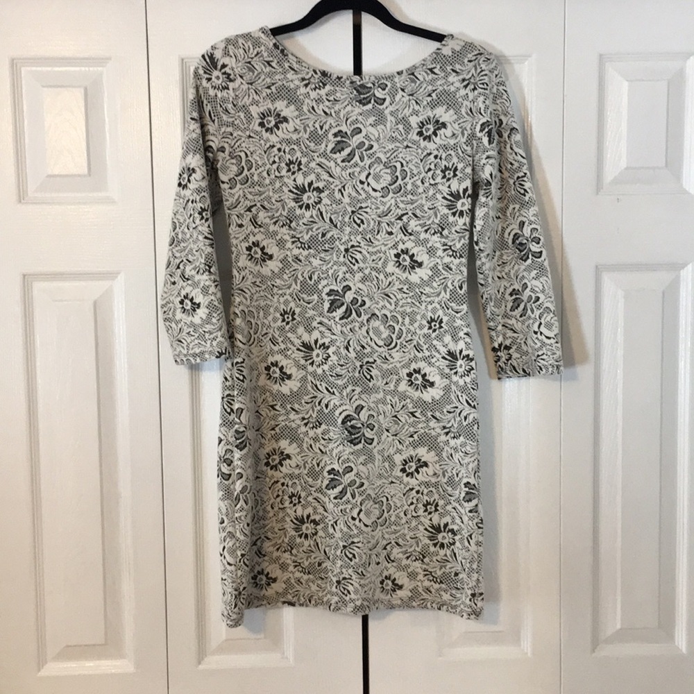 Lace Textured/Print Dress